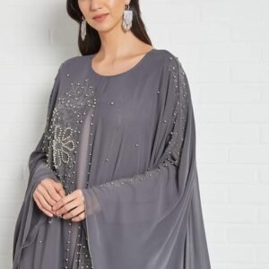 Bousni Women Beads Embellished Kaftan Abaya