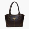 Brown Self Design Shoulder Bag
