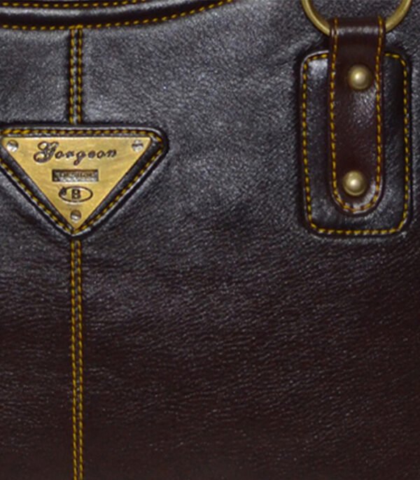 Brown Self Design Shoulder Bag