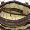 Brown Self Design Shoulder Bag