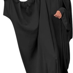 IKADEX Muslim Dress for Women Pakistani Kaftan Abaya Robe + Hijab Arabic Islamic Prayer Clothes Dubai Outfits
