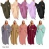 IKADEX Muslim Dress for Women Pakistani Kaftan Abaya Robe + Hijab Arabic Islamic Prayer Clothes Dubai Outfits 05 Hijab Arabic Islamic Prayer Clothes Dubai Outfits
