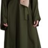 Resnan Arabian Islamic Dubai Robe Belted Eid Long Dress, Women Chiffon Muslim Dress Middle East Prayer Flowy Maxi Cardigan 05 Resnan Arabian Islamic Dubai Robe Belted Eid Long Dress,