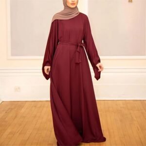 Women Chiffon Muslim Dress Middle East Prayer Flowy Maxi Cardigan