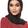 SHADOW Jersey Stretch Shailah Hijab Muslim Islamic Arab Scarf Headscarf Abaya Shawl Scarves Soft, One Size - 65 x 165 cm 01 Hijab satin scarf for hair wrapping at night.