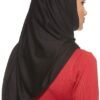 SHADOW Jersey Stretch Shailah Hijab Muslim Islamic Arab Scarf Headscarf Abaya Shawl Scarves Soft, One Size - 65 x 165 cm 02 Hijab satin scarf for hair wrapping at night.