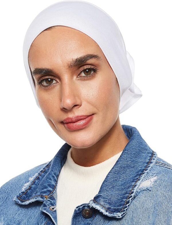 SHADOW Women's Hijab Jersey Cap Under Scarf Islamic Muslim Plain Tube Stretchable Head Band Bonnet Underscarf 01 SHADOW Women's Hijab Jersey Cap Under Scarf