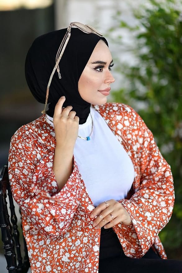 Snap Hijab-Turbans for Women-Hijab for Women Hair Wraps-Head Wraps for Women Hijab Undercap-Caps-Instant Hijab 02 Hijab for Women Hair Wraps-