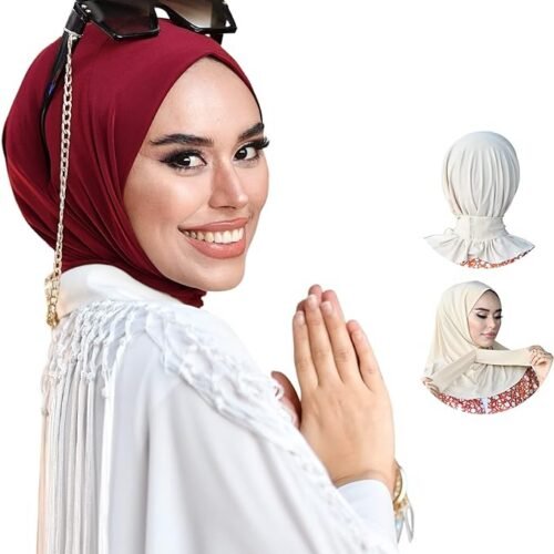 Snap Hijab-Turbans for Women-Hijab for Women Hair Wraps-Head Wraps for Women Hijab Undercap-Caps-Instant Hijab 04 Snap Hijab-Turbans for Women-Hijab