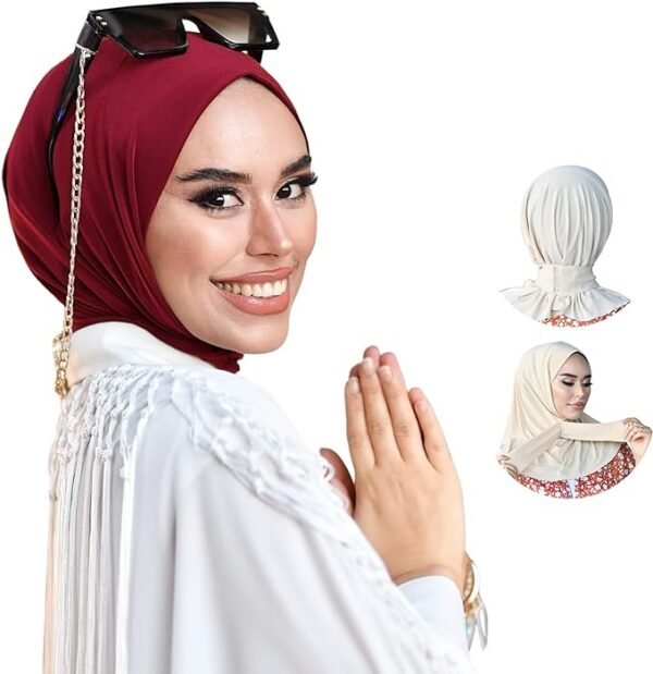 Snap Hijab-Turbans for Women-Hijab for Women Hair Wraps-Head Wraps for Women Hijab Undercap-Caps-Instant Hijab 04 Hijab for Women Hair Wraps-