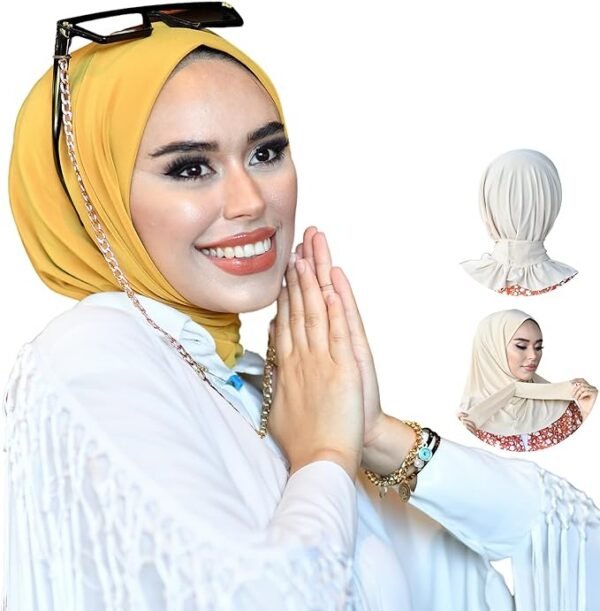 Snap Hijab-Turbans for Women-Hijab for Women Hair Wraps-Head Wraps for Women Hijab Undercap-Caps-Instant Hijab 07 Hijab for Women Hair Wraps-