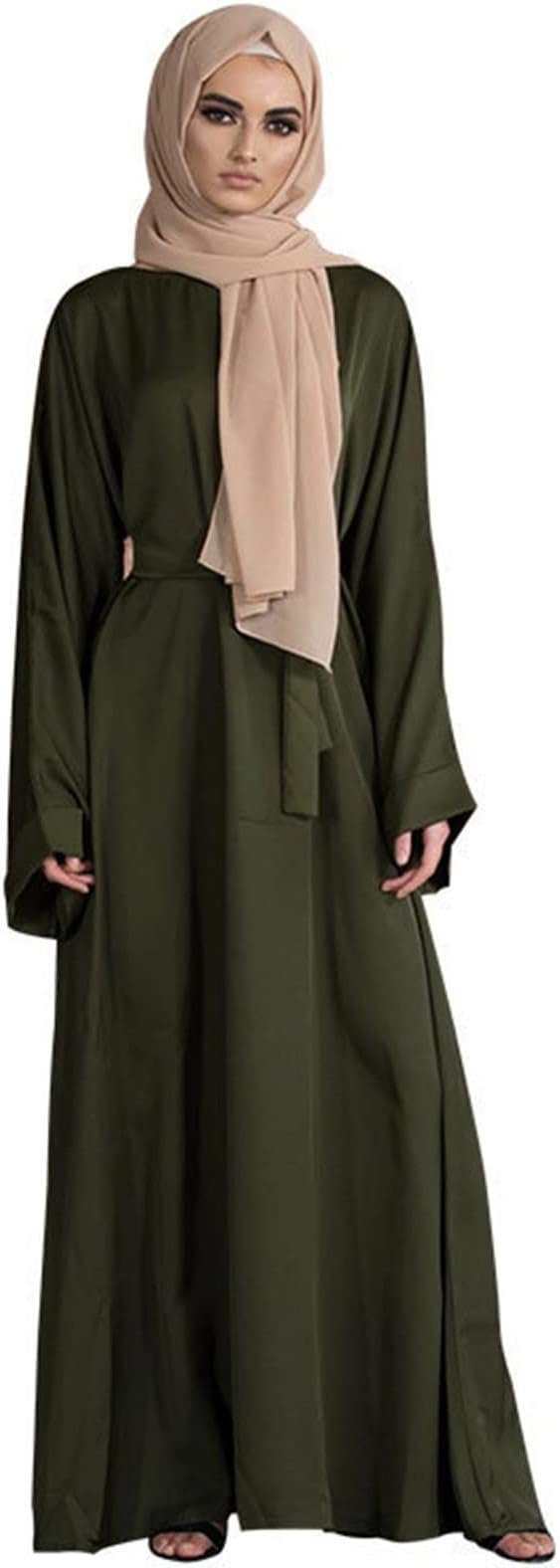 Elegant Dress Arab Kaftan Long Sleeve Solid Dress Little Girls