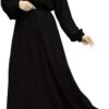 Women's Muslim Long Sleeve Dress Vintage Pullover Abaya Prayer Clothes Prom Dresses Two Piece Hijab for Women Color Hijab Clothes for Women 01 Pullover Abaya Prayer Clothes Prom Dresses