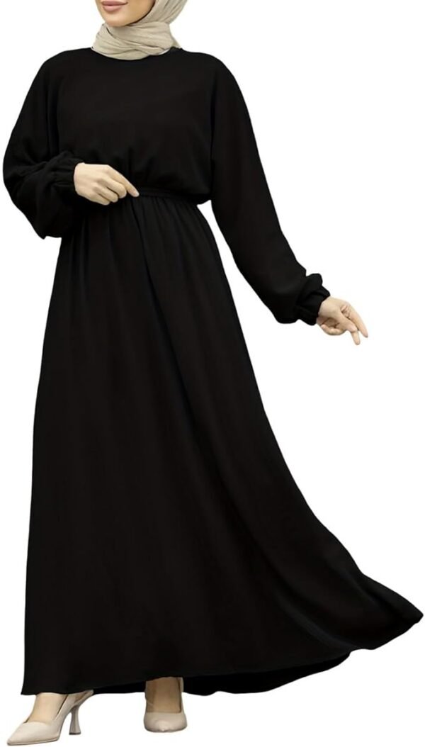 Women's Muslim Long Sleeve Dress Vintage Pullover Abaya Prayer Clothes Prom Dresses Two Piece Hijab for Women Color Hijab Clothes for Women 01 - Copy Pullover Abaya Prayer Clothes Prom Dresses