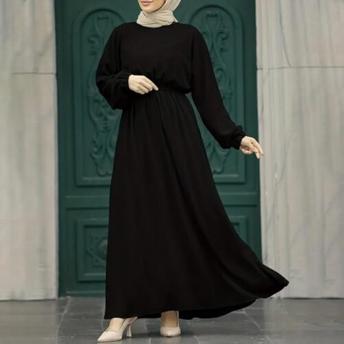 Women's Muslim Long Sleeve Dress Vintage Pullover Abaya Prayer Clothes Prom Dresses Two Piece Hijab for Women Color Hijab Clothes for Women 02 - Copy Two Piece Hijab for Women Color Hijab Clothes for Women