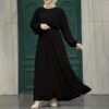 Women's Muslim Long Sleeve Dress Vintage Pullover Abaya Prayer Clothes Prom Dresses Two Piece Hijab for Women Color Hijab Clothes for Women 02 - Copy Women's Muslim Long Sleeve Dress