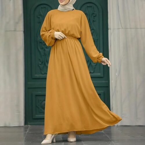Women's Muslim Long Sleeve Dress Vintage Pullover Abaya Prayer Clothes Prom Dresses Two Piece Hijab for Women Color Hijab Clothes for Women 03 Pullover Abaya Prayer Clothes Prom Dresses