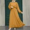 Women's Muslim Long Sleeve Dress Vintage Pullover Abaya Prayer Clothes Prom Dresses Two Piece Hijab for Women Color Hijab Clothes for Women 03 - Copy Women's Muslim Long Sleeve Dress