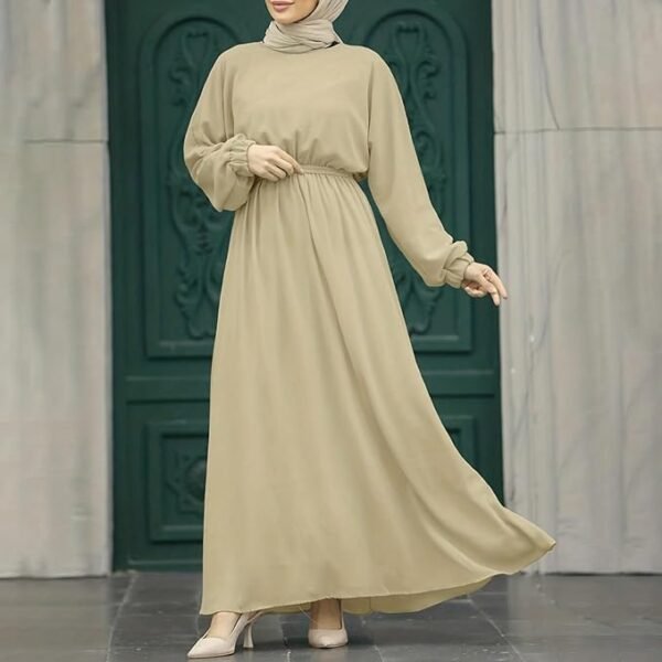 Women's Muslim Long Sleeve Dress Vintage Pullover Abaya Prayer Clothes Prom Dresses Two Piece Hijab for Women Color Hijab Clothes for Women 04 Pullover Abaya Prayer Clothes Prom Dresses
