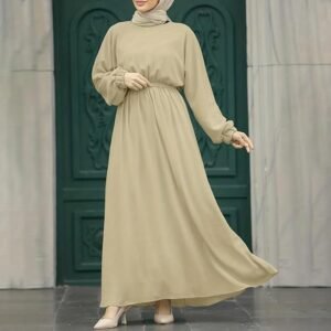 Women's Muslim Long Sleeve Dress Vintage