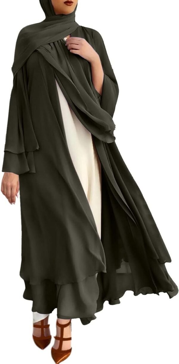 Hijab for Women Lightweight Long Sleeve Chiffon Dresses for Women