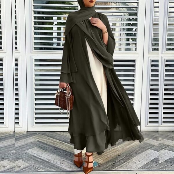 Hijab for Women Lightweight Long Sleeve Chiffon Dresses for Women