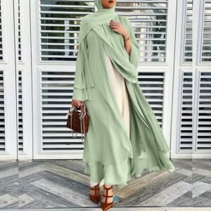 Women's Muslim Soft And Elegant Chiffon Solid