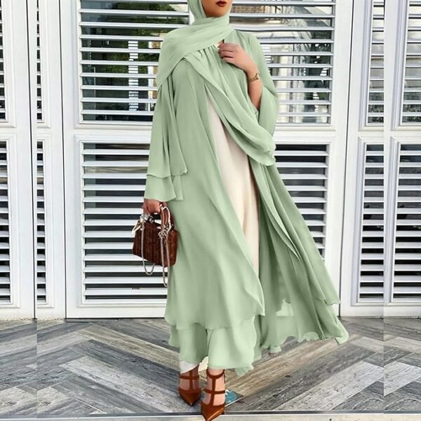 Hijab for Women Lightweight Long Sleeve Chiffon Dresses for Women